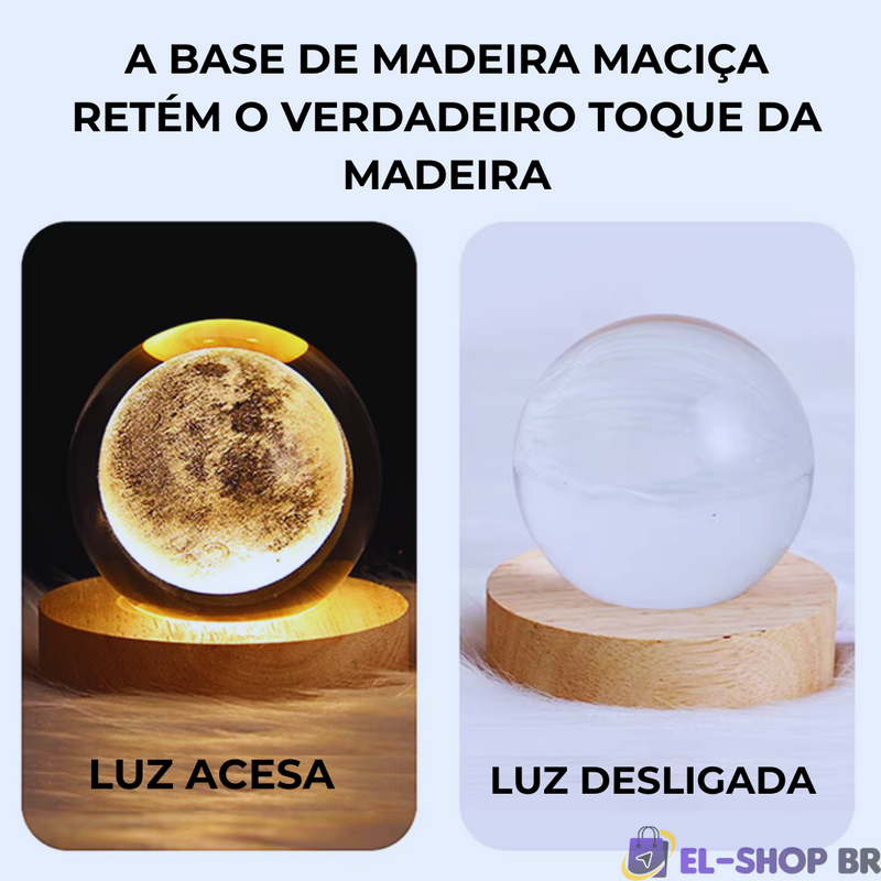 Astro World LED: Luz Noturna 3D com Escultura Galáctica